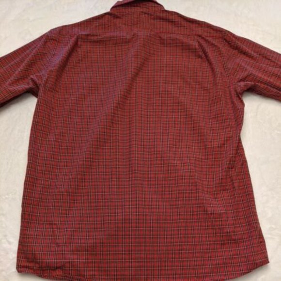 Tommy Hilfiger Men's Button Up Shirt Size 34-35 Red Plaid Long Sleeve 16.5 In - Picture 9 of 12